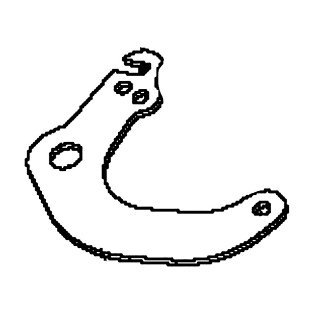 Manivela de palanca acodada en zinc negro 5892899-02