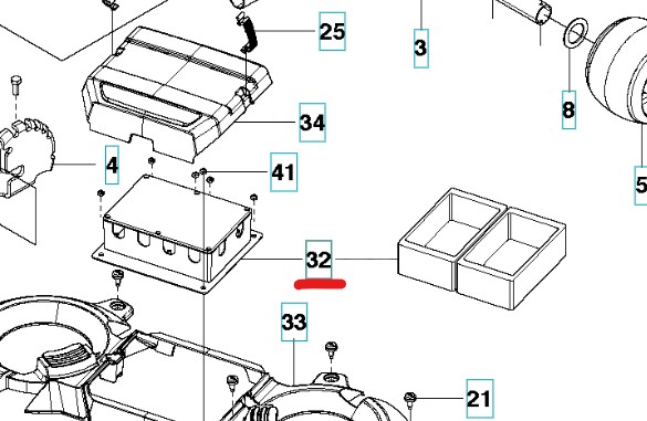 Unidad de control del motor, plataforma de corte