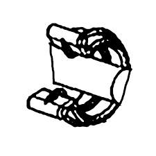 Tubo corrugado con clip, 1/4 negro