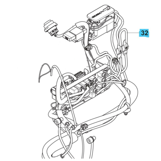 Conjunto de cableado de la fuente de alimentación W122