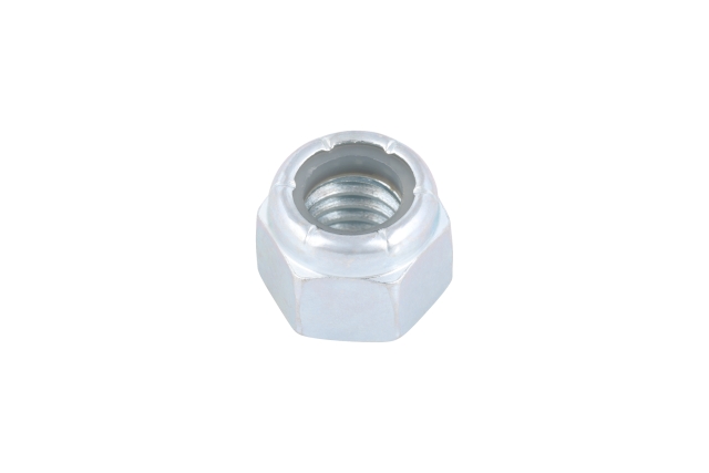 Tuerca hexagonal de par de tuerca con inserto no metálico 3/8-16 x 0,564 pulgadas de zinc transparente