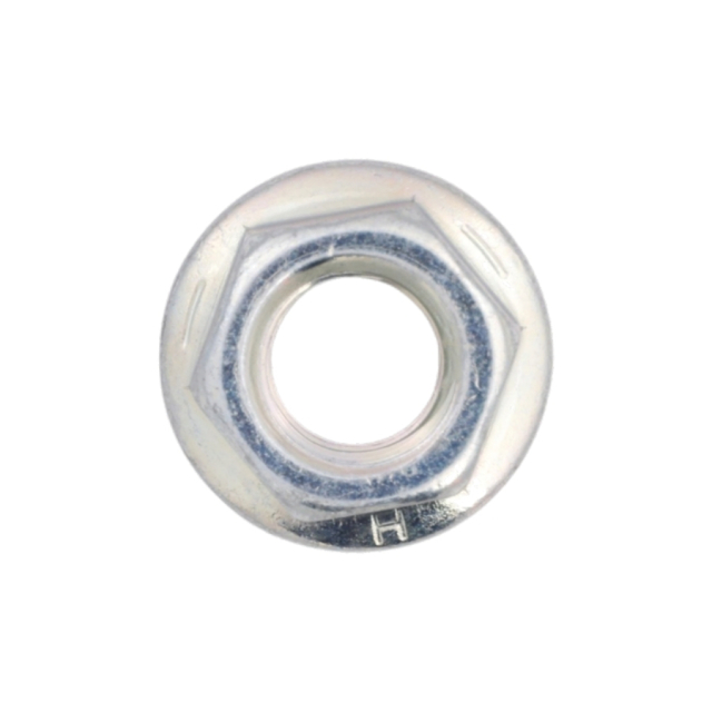 Tuerca de bloqueo hexagonal con arandela y brida 3/8-16 x 0,765 pulgadas de zinc transparente
