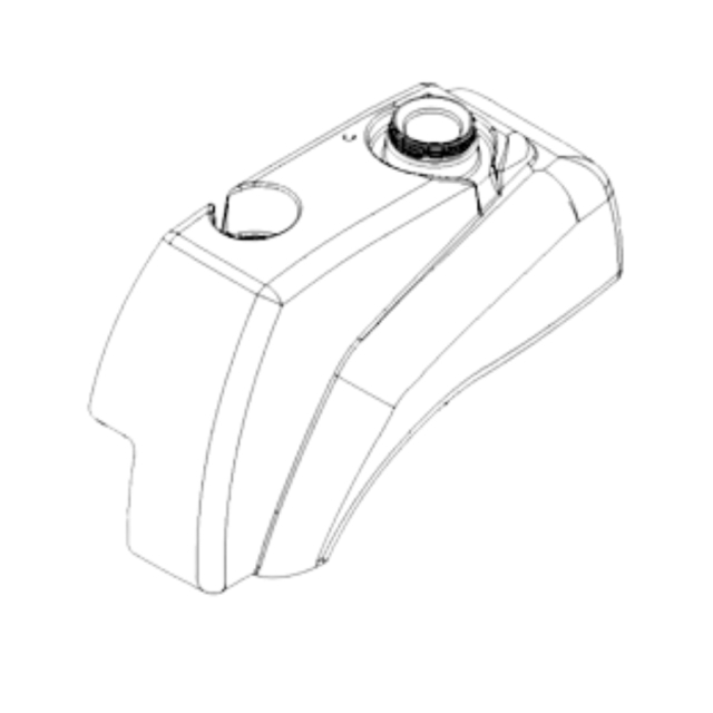 Trasero del depósito de combustible mz, LH 2024 - gris