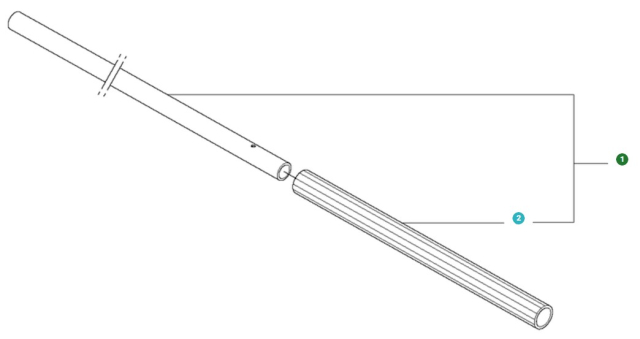 Tubo de aparejo con agarre