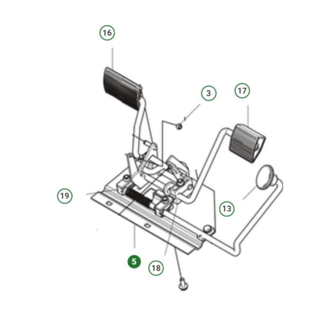 Pedalplatta completo pedal conjunto sin soporte de flexión