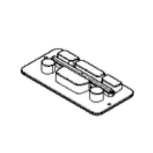 Teclado de silicona gris con 6 botones