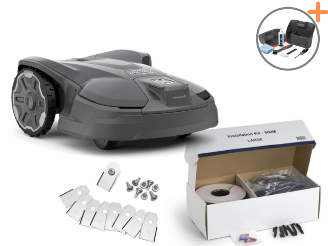 Husqvarna Automower® 320 Nera Start-paquete | Kit mantenimiento gratis!