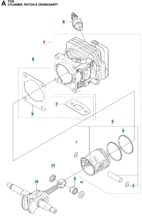 Cilindro  Husqvarna T525