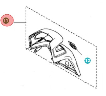 Cubierta Frontal, Incluye Calcomanía 5010563-01