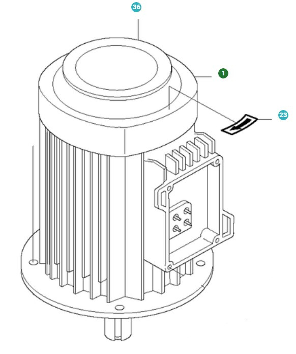 Motor eléctrico 9,2Kw, 575-600V 5013656-03