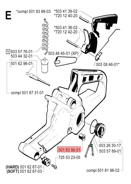 Elemento Amortiguador De Vibraciones Husqvarna 5018356-01 5018356-01