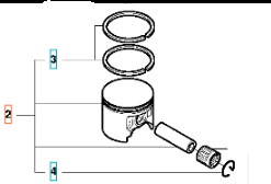 Pistón Husqvarna 3120XP