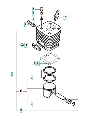 Pistón Husqvarna 3120XP