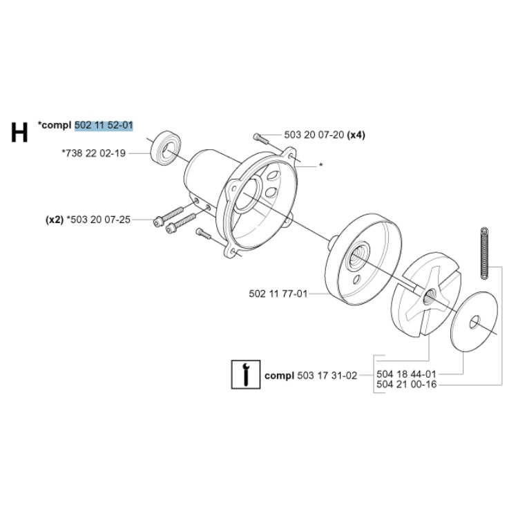 Tapa de embrague 5021152-01