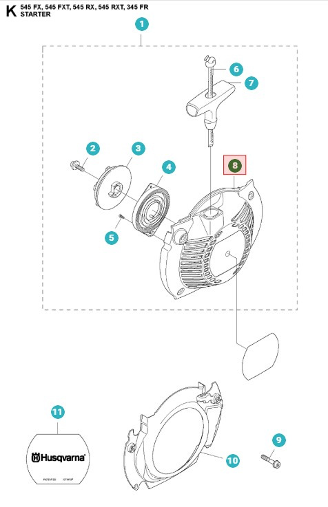 Caja de arranque 345FR, 545FR, 545RXT, 545FXT, 545F