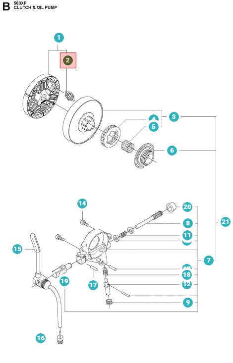 Muelle De Embrague 555/556/560/562 (2016-) - 5021647-01