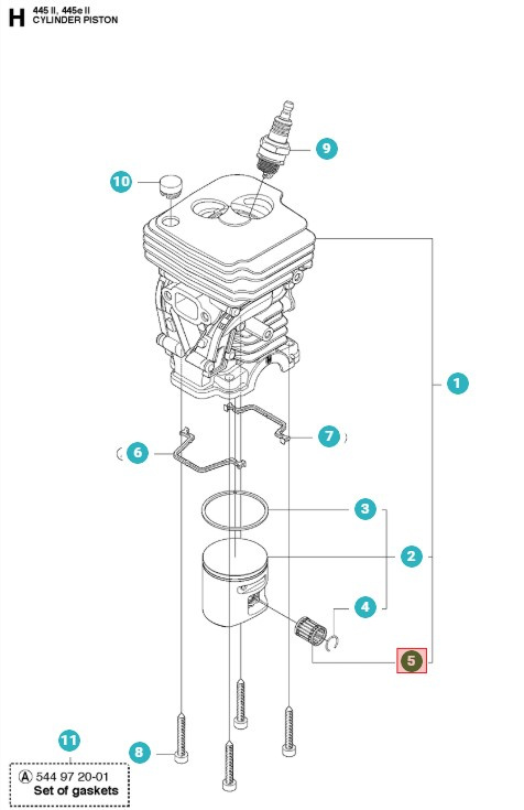 Cojinete Del Perno Del Pistón 5032563-02