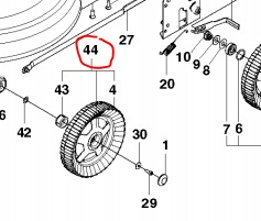 Rueda motriz Five Llanta de chapa, rojo