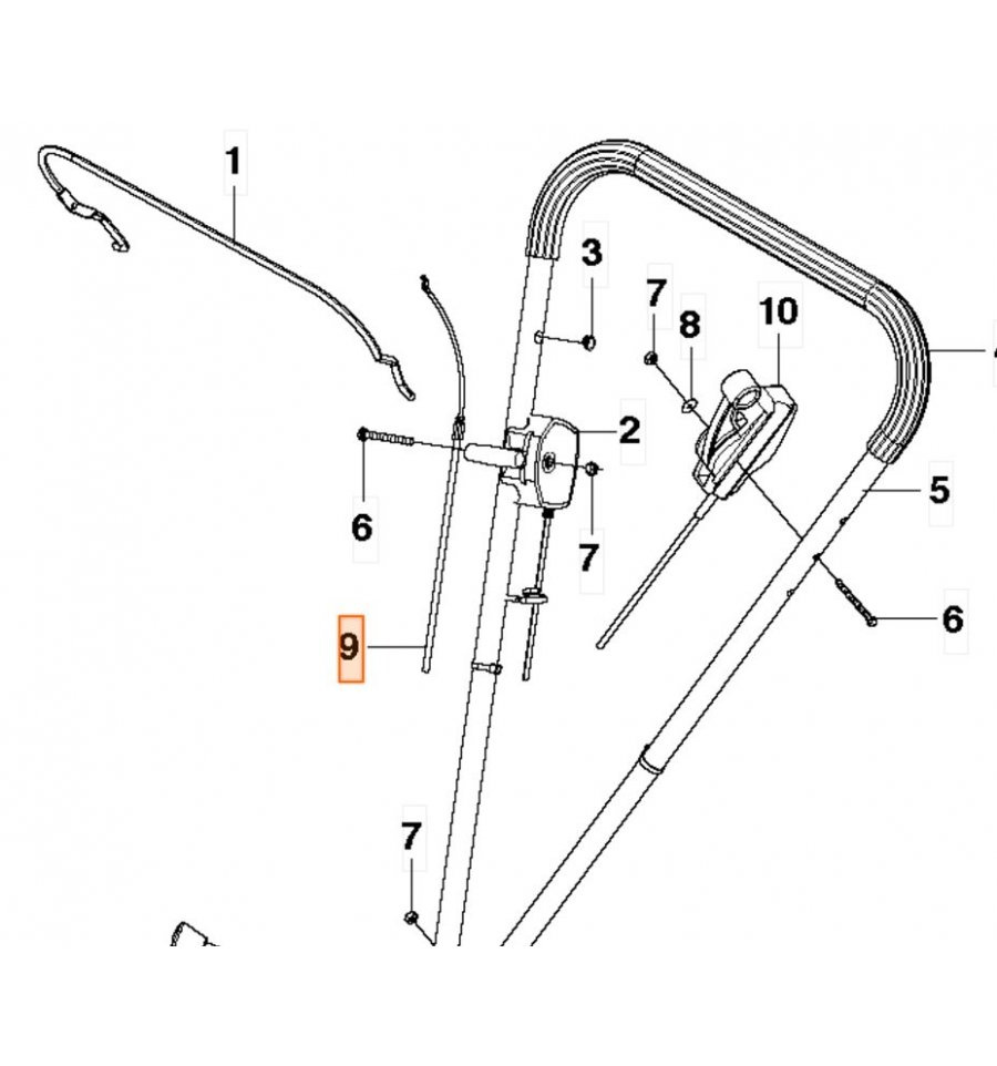 Cable de freno Klippo Comet S, SH, Excellent S, SH, Husqvarna WB 48 S