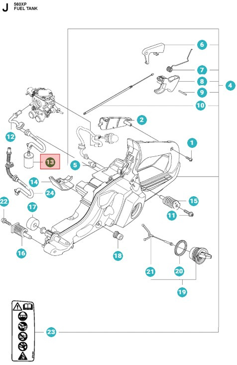 Husqvarna Filtro De Combustible 5034432-03