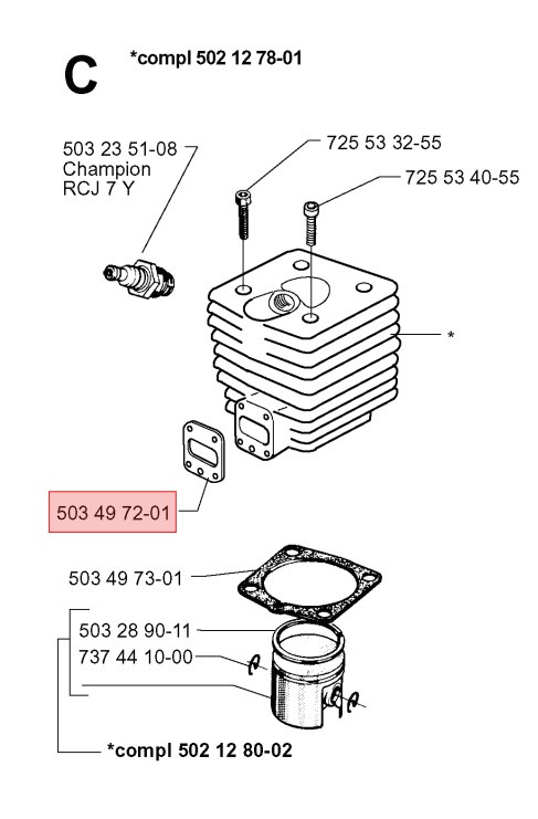 Junta, espaciador 5034972-01