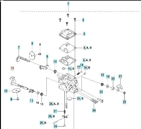 Eje, conjunto del acelerador