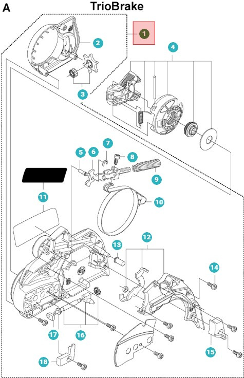 Tapa Embrague Husqvarna 345, 445, 455 e-series II TrioBrake™