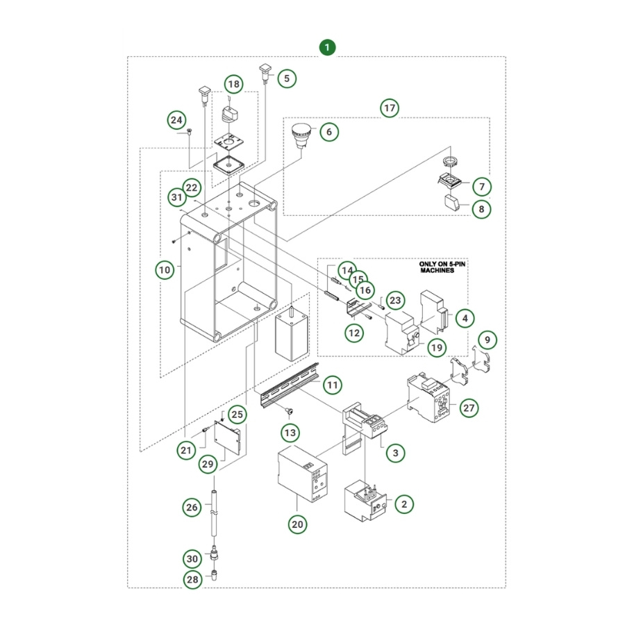Caja Electrica Pp 325 E, 400V 5-Pin