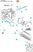 Tapa Embrague Husqvarna T540XP, T540XP Mark II Tapa Embrague Husqvarna T540XP, T540XP Mark II