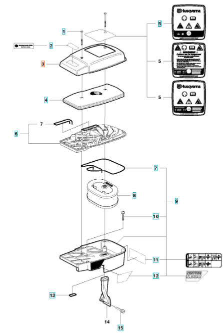 Tapa del filtro de aire