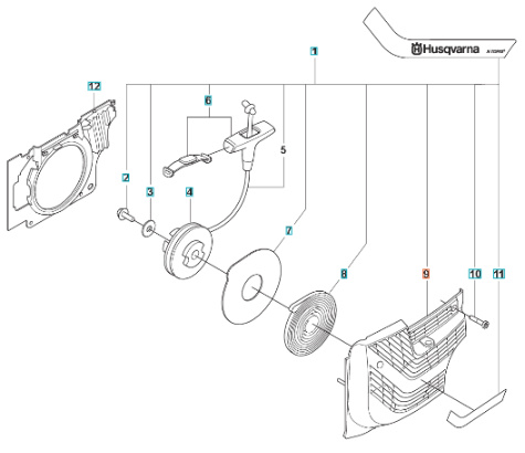 Tapa de arranque K1270 Naranja Fle