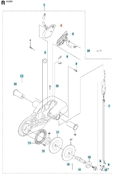 Interruptor de parada (derecha)