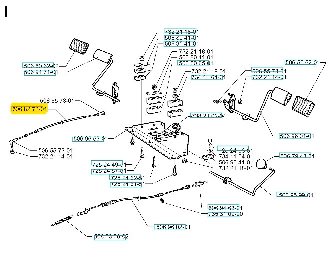 Cable de freno Rider 13, 13 Bio, 850HST, 970HST Bioclip