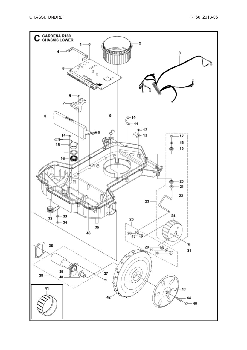 Kit de rueda delantera 6 mm 220AC, 230ACX, Solar, R160 (2010–)