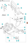 Tapa de embrague Husqvarna 562XPG, 562XPG Mark II Tapa de embrague Husqvarna 562XPG, 562XPG Mark II