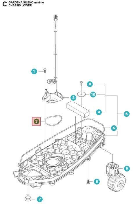 Junta motor de corte