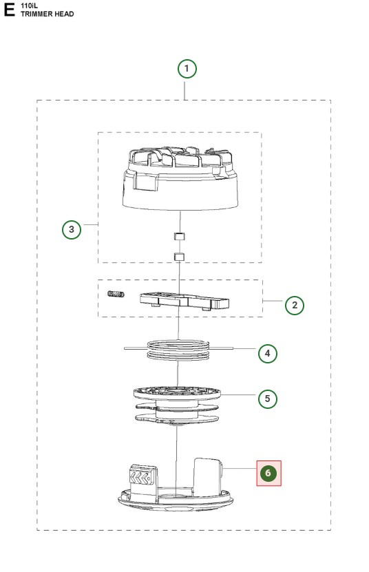 Cubierta inferior Husqvarna 110iL