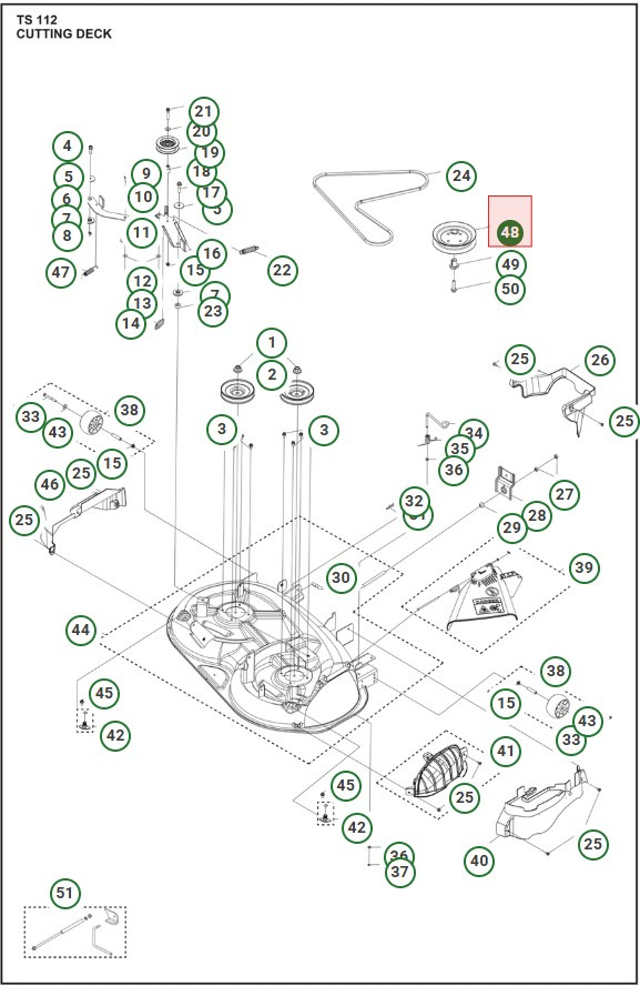 Polea tensora Husqvarna TS112, TC112