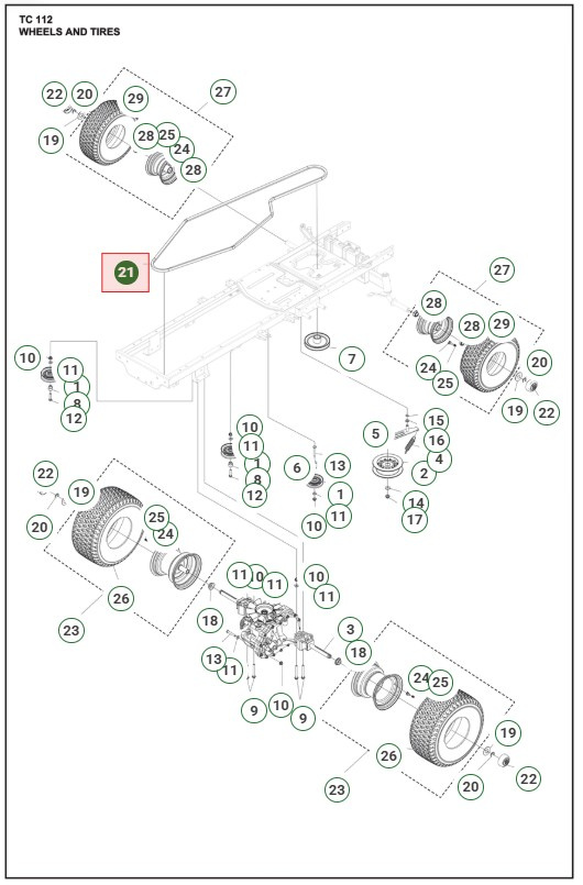 Correa de transmisión Husqvarna TC112, TC114