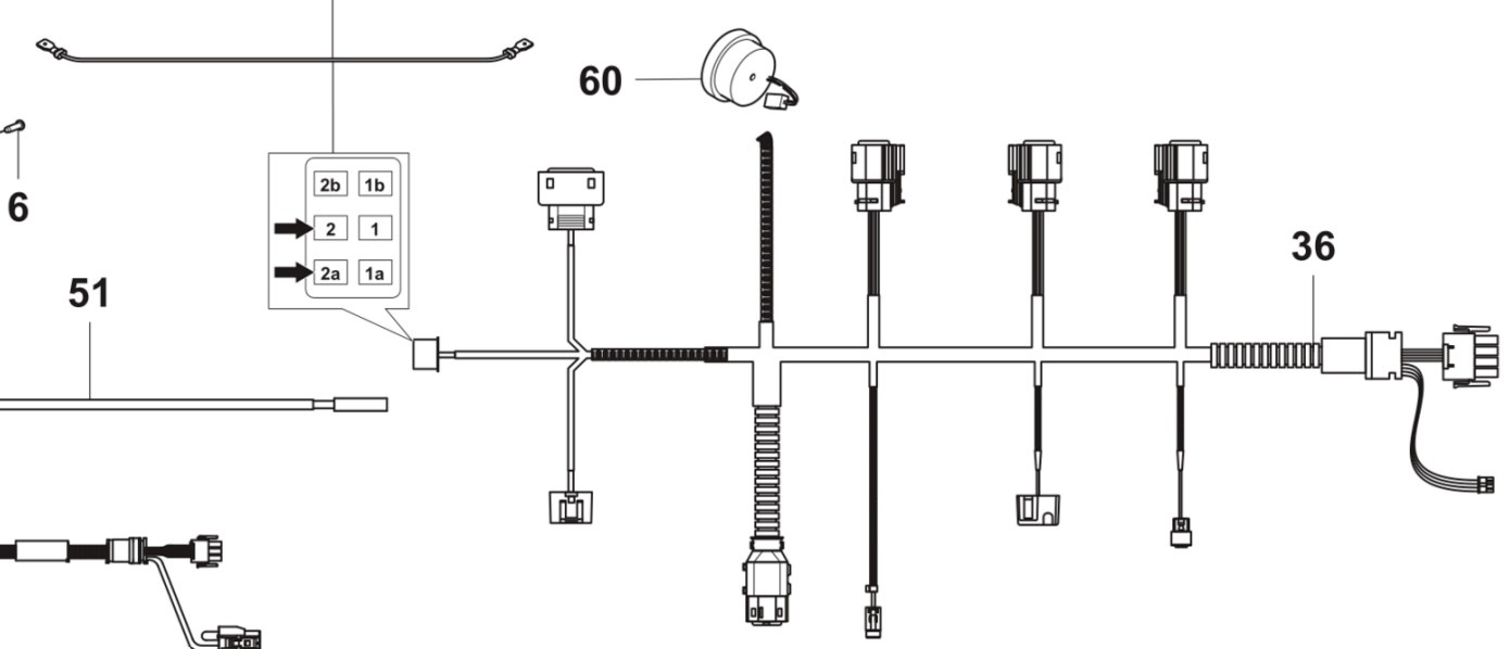 Cableado de luz de cabina P500