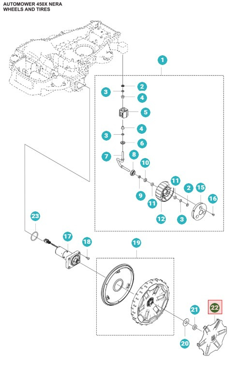 Tapacubo 405XE Nera, 410XE Nera, 430X Nera, 450X Nera