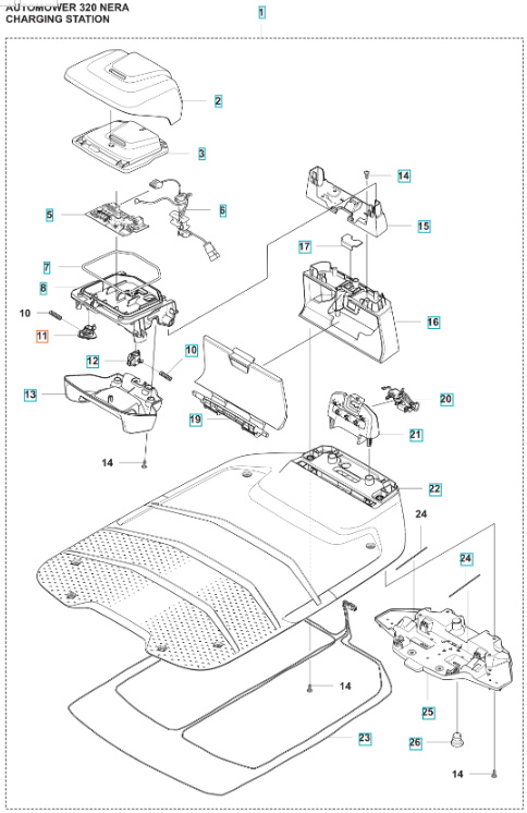 Pletina de carga derecha izquierdo  Automower Nera
