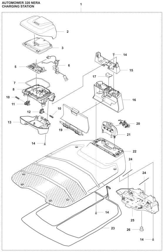Pletina de carga derecha Automower Nera