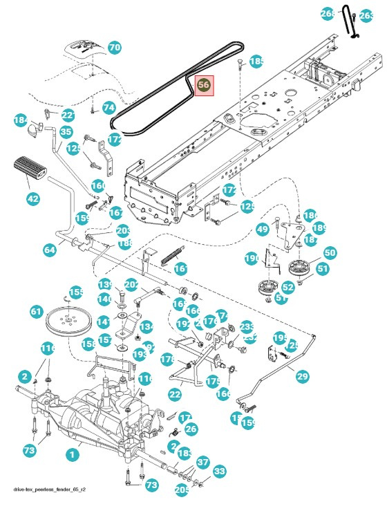 Belt LT151, LT152, LT154, LT1597 LT2313, LT2113