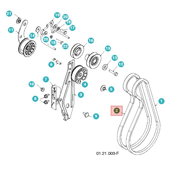 Correa de transmisión ST268EP, ST276EP, PM105, ST2111E