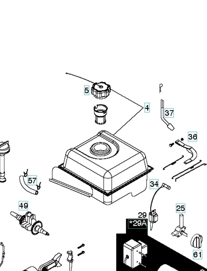 Tanque de combustible con tapa (estilo clic) 5324249-42