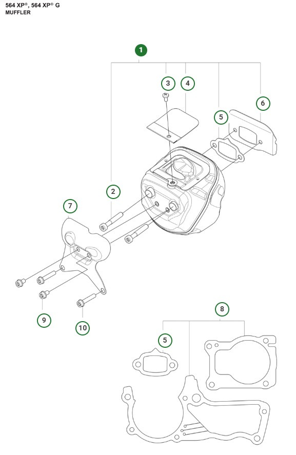 Kit de silenciador 564XPG