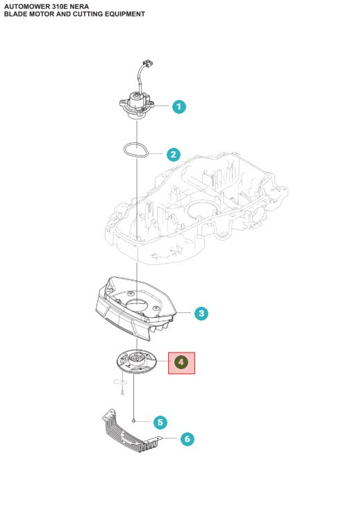 Disco de cuchilla trasero Automower 305E, 310E, 405XE, 410XE Nera