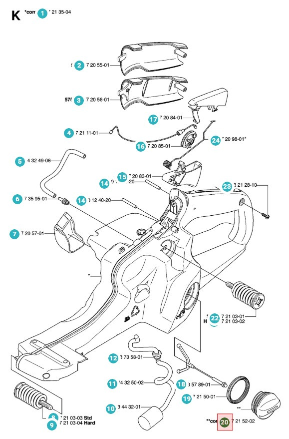 Tapa Del Tanque 455 Rancher, 460 Rancher, 575XP