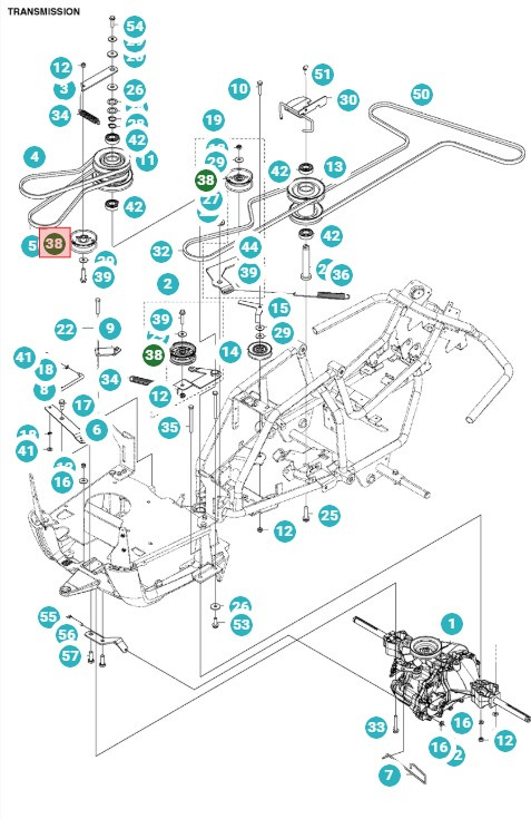Polea Rider 111B, 112C, 115B, 115C